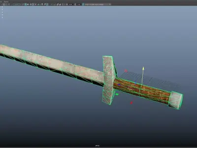Rusty sword Free low-poly 3D model