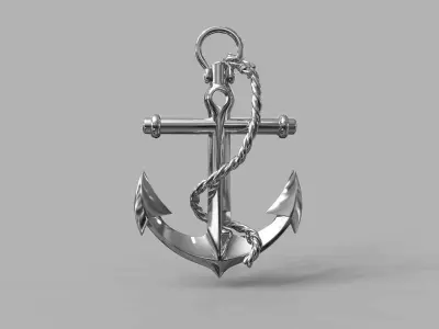 Anchor silver 3D model