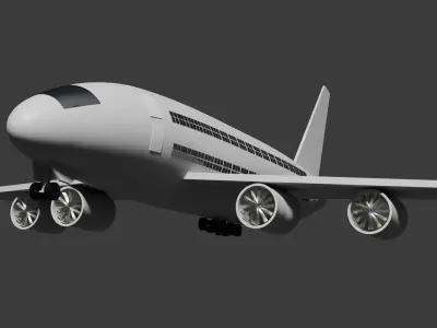 plane 3D Low-poly 3D model