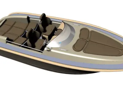 Motorboat Runabout 87m  3D model 3D model