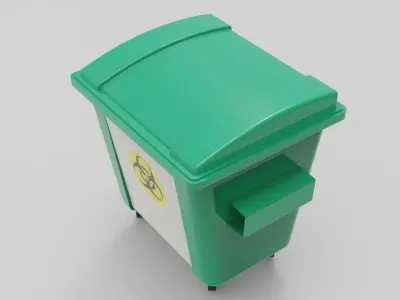 Industrial Garbage Dustbin 3D model