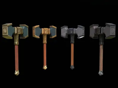 War Hammer Stylized PBR Low-poly 3D model