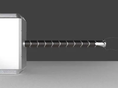 Thor Hammer Low-poly 3D model