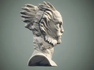 Creature Bust HighPoly  3D model