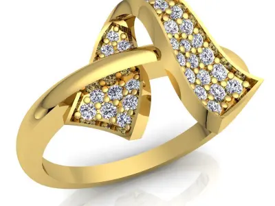 Woman Diamond Ring  3D print model