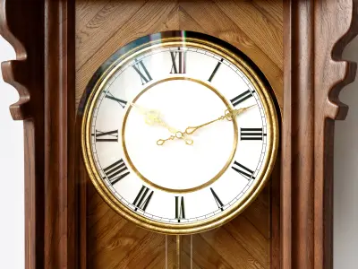 Antique Grandfather Clock 3D model
