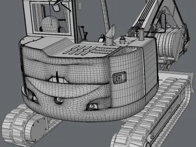 Compact Excavator Deere 85G 3D model