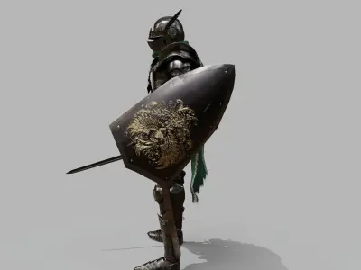 Knight Traveler Low-poly 3D model