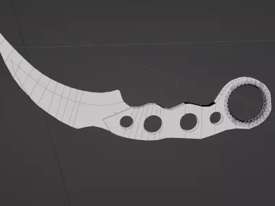 Valorant Reaver Karambit 3D print model Low-poly 3D model