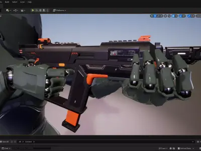 Modern SMG Low-poly 3D model