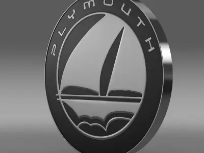 plymouth logo 3D model by Sergey