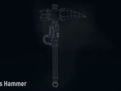 AC Corvus Hammer Low-poly 3D model