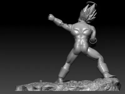 Vegeta VS Goku second part Vegeta 3D print model 3D print model