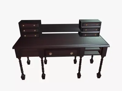 Old vintage desk 3D model