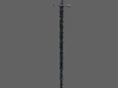 LongSword sword Low-poly 3D model