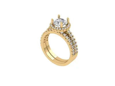 Solitaire Engagement Ring 3D print model 115