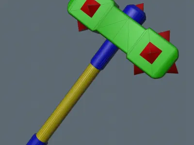 Hummer with spikes Low-poly 3D model