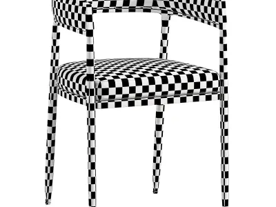 Modern Velvet Upholstered  By Homary  3D model