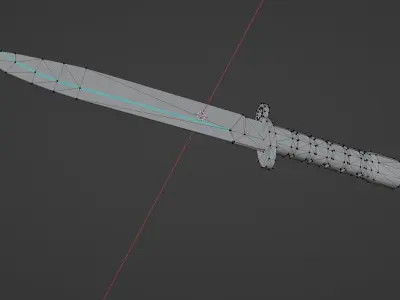 Low-poly M9 knife Low-poly 3D model