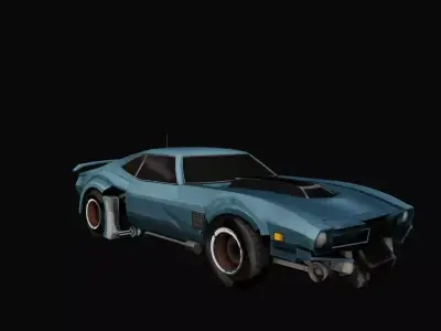 Stylized Muscle Car  Low Poly Game Ready Vehicle Low-poly 3D model