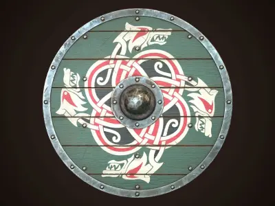 Viking Shield 01 Low-poly 3D model purchase
