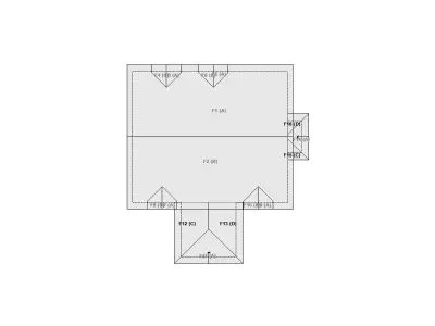 Residential Roof Sketch - 11-20 SQ - Xactimate 3D model