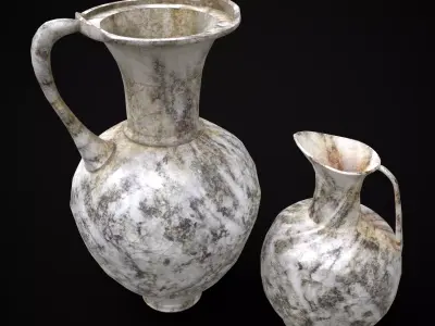Marble Pitchers 3D Model Pack