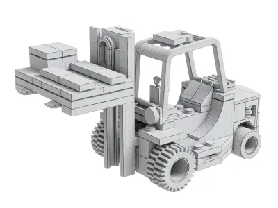 Lego 60198 Forklift truck 3D model