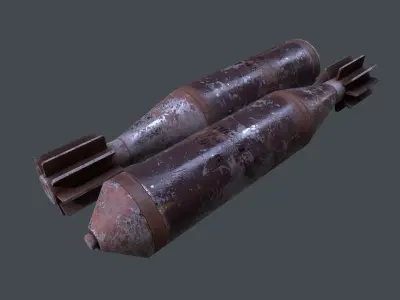 Mortar Projectile 60mm M83 3D model get