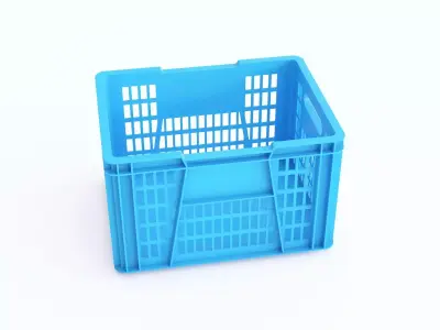 Plastic crate 12 3D model