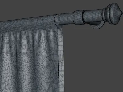 3d Flag 3D model Low-poly 3D model hanging 3D model