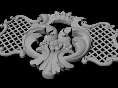 dekor golden ornament 3D model