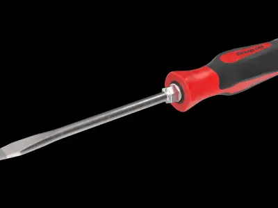 Flat Tip 050 Instinct Soft Grip Red Screwdriver SGD2BR Low-poly 3D model