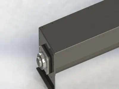 18 meters 300mm HANGER BED U TYPE SCREW CONVEYOR AND MOTORS 3D model