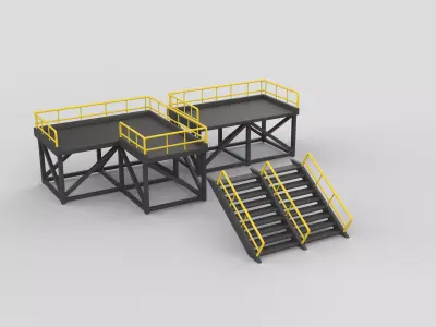 Industrial Platform 3D model buy