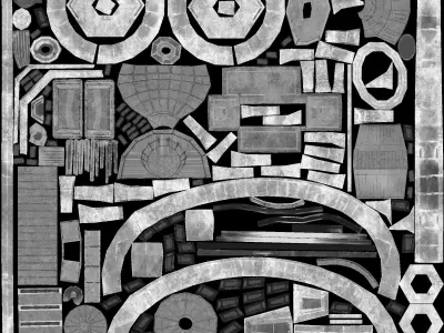 Stylized steampunk generator Low-poly 3D model