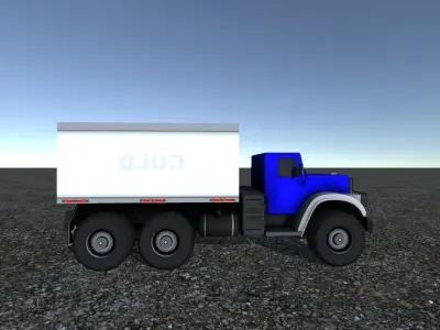 Industrial Cargo Truck 1 Low-poly 3D model