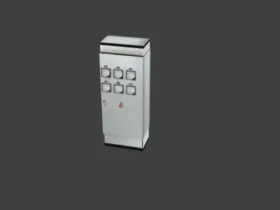Panel Control Analogico Low-poly 3D model