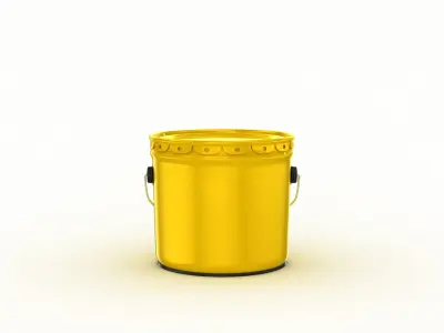 Metal Paint  Bucket 3 Gallon Mockup 3D model 3D model