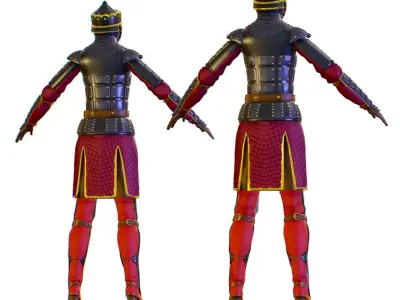 Subdivision 3D Women The Light Knight Low-poly 3D model purchase