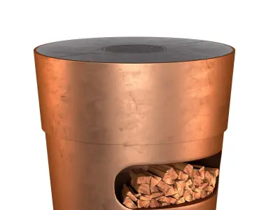 Copper Pizza and Barbecue Oven 3D model