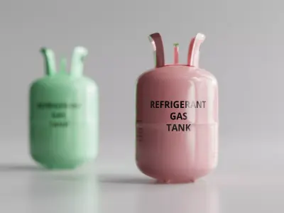 Refrigerant Gas Tank Low-poly 3D model