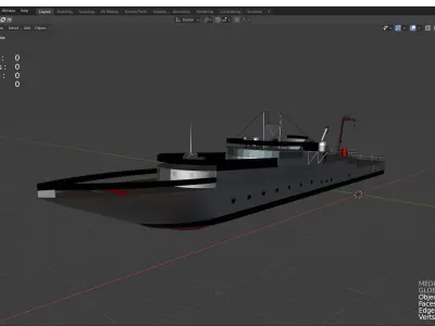research ship type Y  3D model