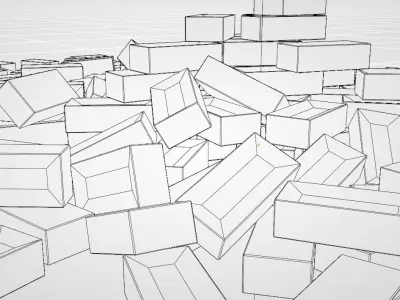 Brick Pile Low Poly game asset with 4 K PBR Textures Low-poly 3D model