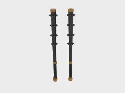 Barbarian Spiked Club Larp Weapon Low-poly 3D model