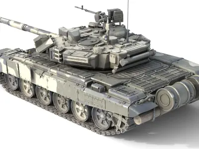 T90 A Tank Low-poly 3D model