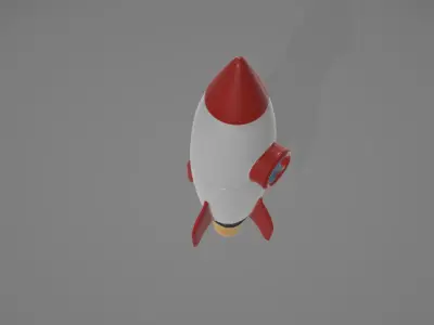 Decorative Rocket Prop - Stylized 3D Model 3D model