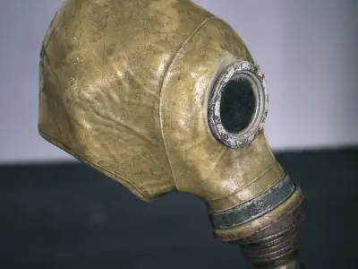 Gas Mask Low-poly 3D model