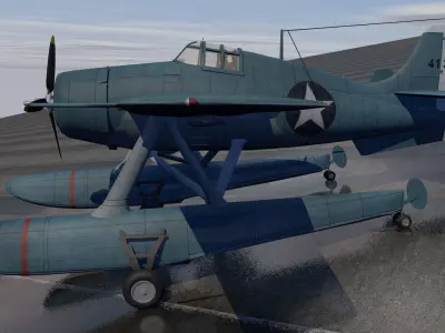 Grumman F4F-3S Wildcatfish 3D model