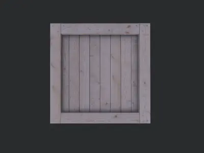 Wooden Box 01 Low-poly 3D model purchase
